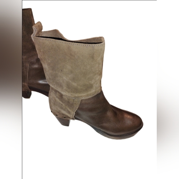 KDB Kelsie Dagger Brooklyn Platform suede leather Booties Sz-8.5 - Picture 3 of 8